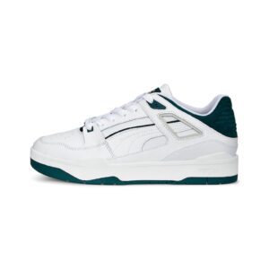 Pantofi sport low-top de piele si piele intoarsa Slipstream - Alb murdar - Bleumarin - 5.5