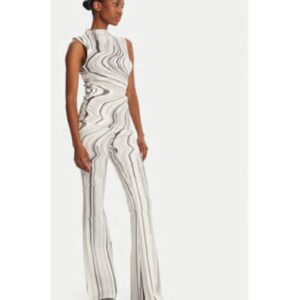 Pantaloni Dama - poliester - ecru -