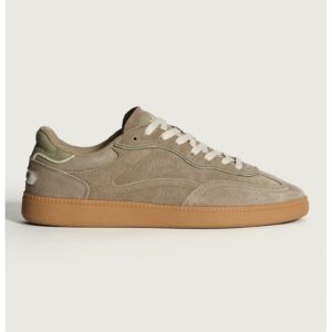 Patofi sport low-cut de piele intoarsa - Maro taupe