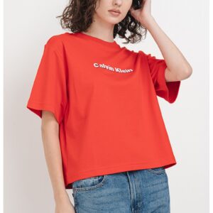 Tricou din bumbac cu broderie - Rosu