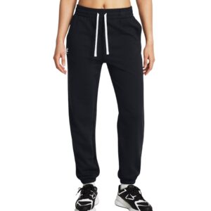 Pantaloni sport dama - Rival Terry Jogger - negri - bumbac/poliester -