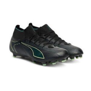 Pantofi de fotbal barbati - material sintetic - negru/verde
