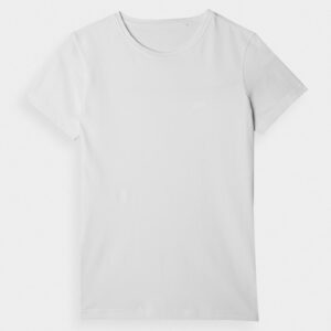 Tricou dama slim alb - bumbac elastic - Alb