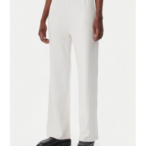 Pantaloni dama - Ecru - viscoza - bumbac - elastan - Ecru