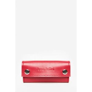 Port chie piele -  rosu - 15x12x0 cm