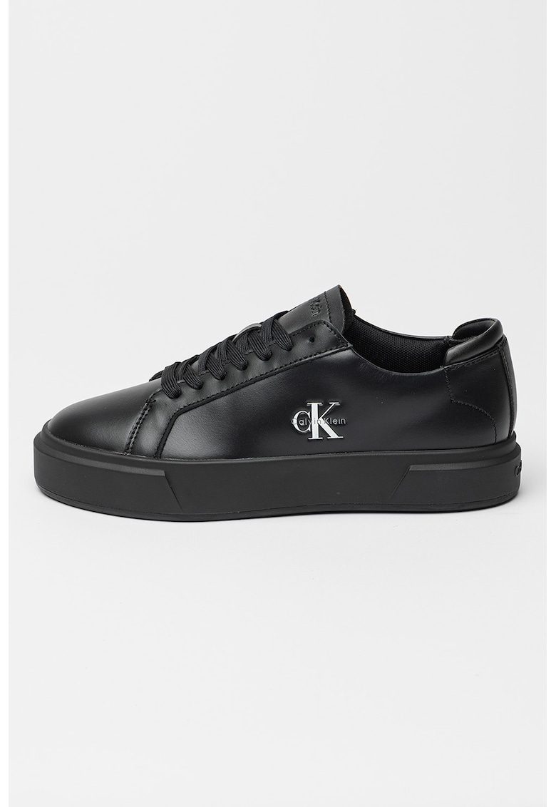 Pantofi sport din piele cu logo - Negru/Alb optic