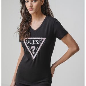Tricou slim fit cu decolteu in V - Negru/Gri deschis/Bej