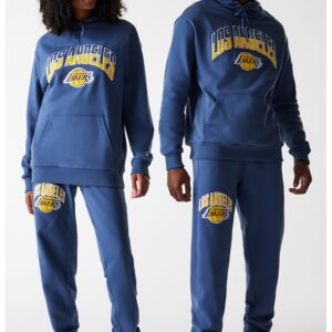 Pantaloni de trening unisex LA Lakers - Albastru pastel/Galben