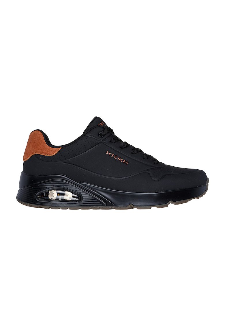 Pantofi sport cu insertii de piele intoarsa Uno-Suited On Air - Negru/Maro scortisoara