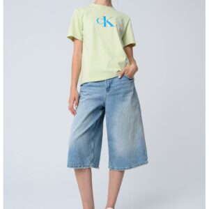 Tricou relaxed fit cu imprimeu logo - Turcoaz/Alb optic/Verde fistic