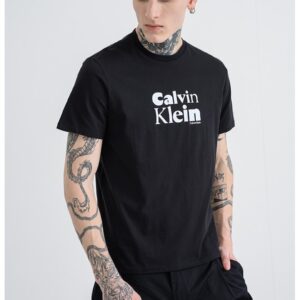 Tricou regular-fit cu decolteu la baza gatului - Alb/Negru