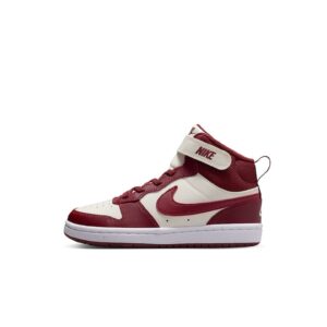 Pantofi sport mid-high Court Borough 2 din piele cu garnituri din material textil - Visiniu/Alb fildes