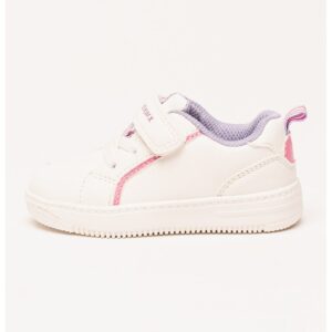 Pantofi sport cu bareta velcro - Alb/Violet