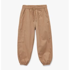 Pantaloni relaxed-fit din bumbac - Maro inchis