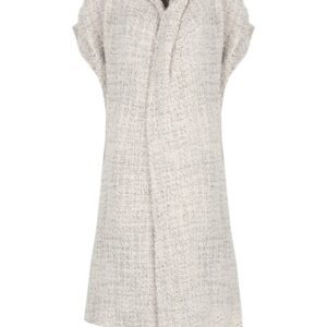Cardigan asimetric cu gluga -