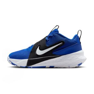 Pantofi Team Hustle D 12 pentru baschet - Alb/Negru/Albastru royal