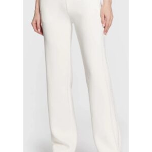 Pantaloni dama  Sintetic - Alb -