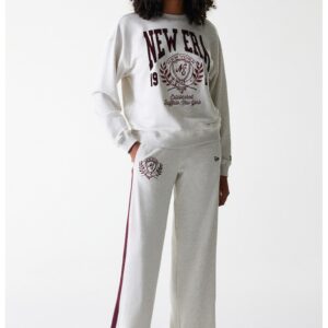 Pantaloni de trening cu buzunare laterale si logo brodat - Gri deschis