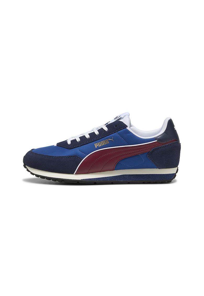 Pantofi sport St Miler de plasa cu garnituri de piele intoarsa - Visiniu/Albastru
