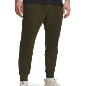 Pantaloni jogger slim fit din fleece Unstoppable - Kaki inchis