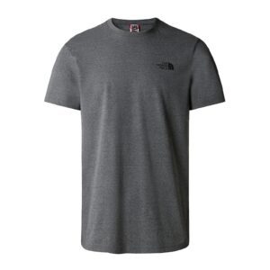 Tricou din bumbac cu detaliu logo pe piept Simple Dome - Gri inchis