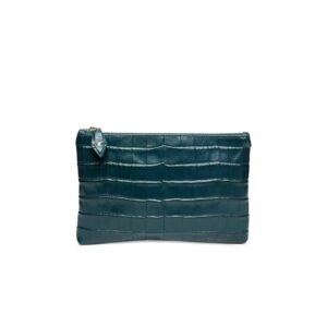 Portfard piele - St. Moritz - croco verde - 23 x 3 x 15 cm