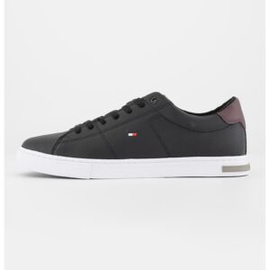Pantofi sport de piele cu logo discret - Alb/Negru