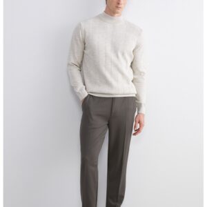 Pantaloni chino cu talie medie - Kaki