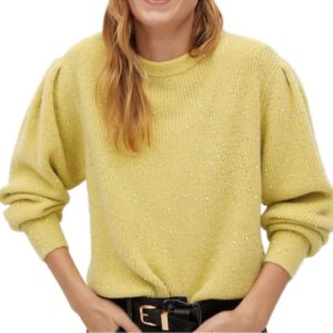 Pulover dama  galben - supradimensionat - maneca lunga - acril -