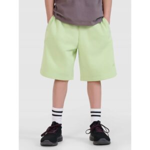 Pantaloni scurti de trening pentru baieti - verde - oversize - fara captuseala