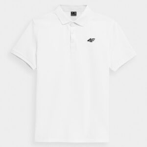 Tricou polo barbat M366 - bumbac - alb - croiala regulata