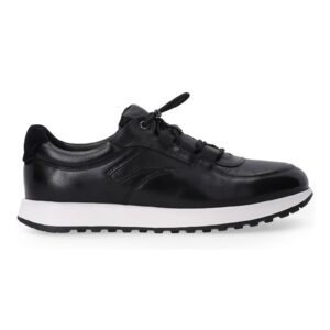 Pantofi sport din piele - cu sireturi elastice
