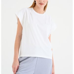 Tricou uni de bumbac - Alb