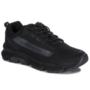 Pantofi sport Universal  Sneakersy Damskie Skorzane Amphibiox - Sintetic - Negru