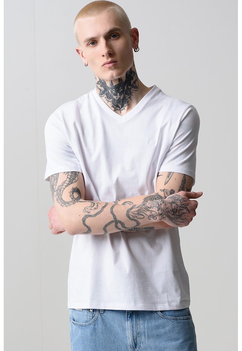 Tricou uni regular-fit
