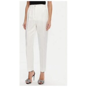 Pantaloni Dama -  305315496 - Bumbac - Viscoza - Alb - Alb