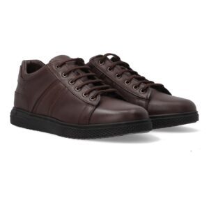 Pantofi sport din piele naturala - Maro