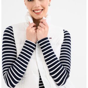 Vesta slim fit cu vatelina - Alb optic