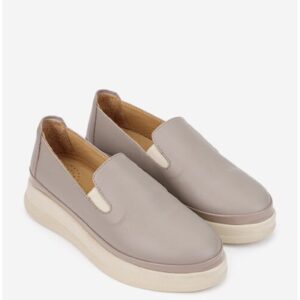 Pantofi taupe piele naturala pentru femei - Maro taupe