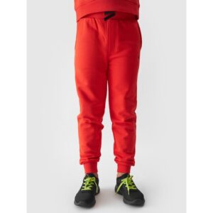 Pantaloni sport copii  portocalii - bumbac - cu buzunare