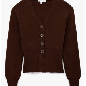 Cardigan cu nasturi - Maro cognac