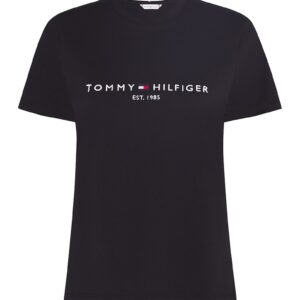 Tricou de bumbac organic cu logo brodat Heritage - Rosu/Alb/Negru