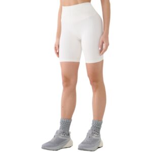 Colanti scurti sport dama F019 - Poliester/Elastan - Alb -
