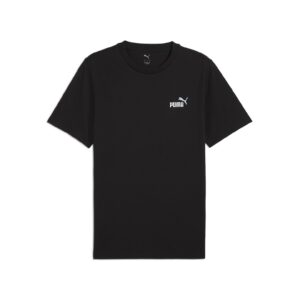 Tricou de bumbac cu decolteu la baza gatului ESS Boxy Tee - Negru