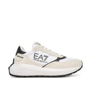 Tenisi barbati - Emporio Armani  piele naturala - bej/alb