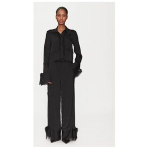 Pantaloni dama - 305191762 - Viscoza - Negru - Negru