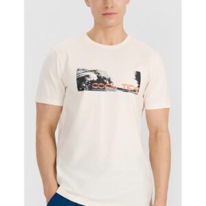 Tricou Barbati  Cool Tide - Bumbac 100% - Alb Ecru - Regular Fit - Marimi S-XXL - SS25 - Sportstyle