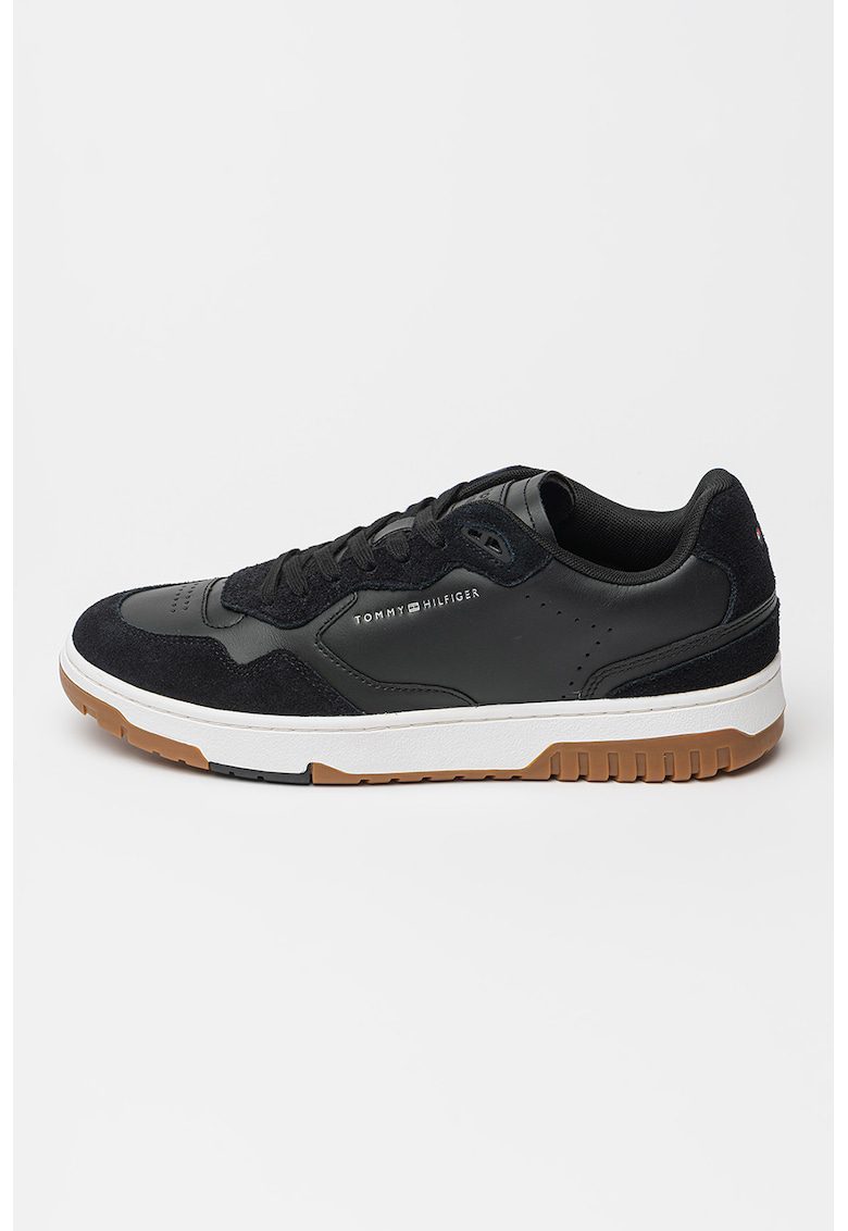 Pantofi sport din piele cu garnituri din piele intoarsa Better Mix - Negru/Alb optic/Caramel