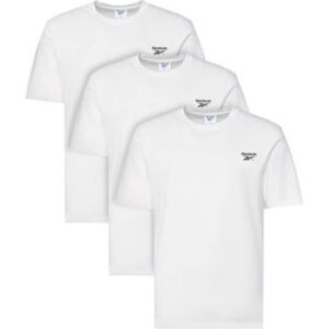 Set de 3 tricouri barbati - Alb - 100% bumbac