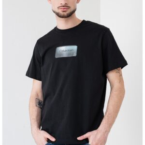 Tricou din bumbac organic cu logo - Negru